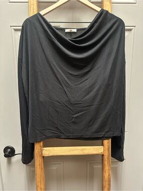 Mystree Black Draped-Waist Skirt